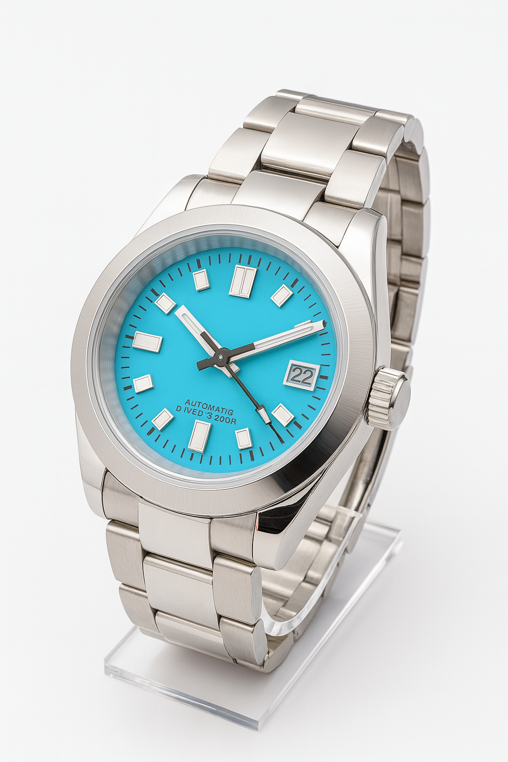 Modell Kraft der Zeit – Moderne Automatik-Armbanduhr, handgefertigt Ansicht 2