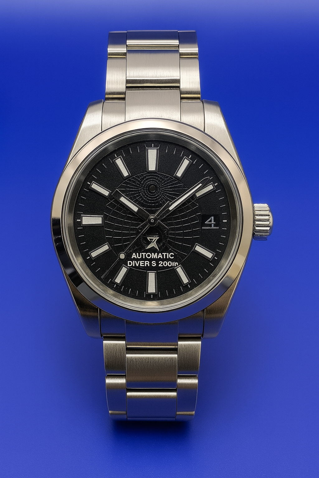 Modell Modern Steel – Handgefertigte Automatik-Armbanduhr aus Edelstahl Ansicht 1