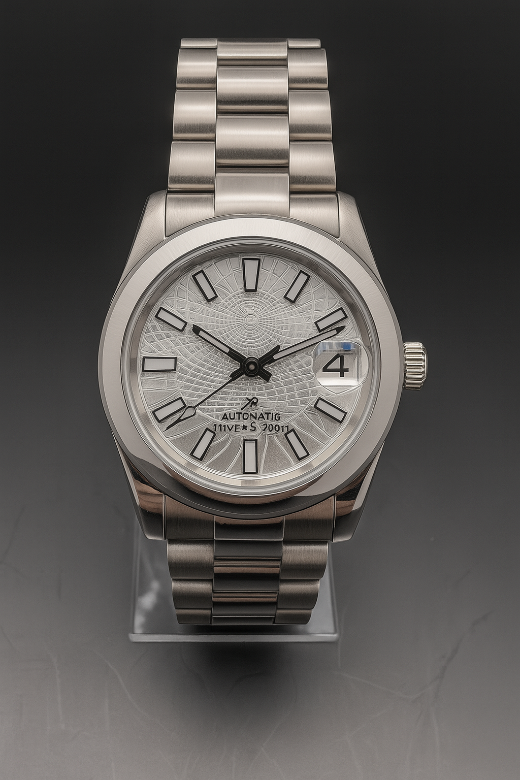 Modell Steel Motion – Handgefertigte Automatik-Armbanduhr, wasserdicht Ansicht 1